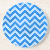 Dessous De Verre En Grès Zigzag bleu (Devant)