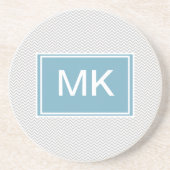 Dessous De Verre En Grès ZigZag gris simple (Devant)