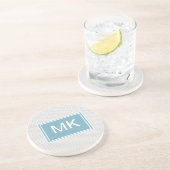 Dessous De Verre En Grès ZigZag gris simple (Côté)