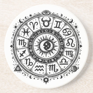 Dessous De Verre En Grès Zodiac Arcana — Les Douze Signes par BurnsInHell