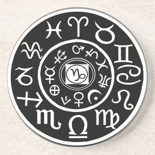 Dessous De Verre En Grès Zodiac - Capricorne Constellation (Devant)