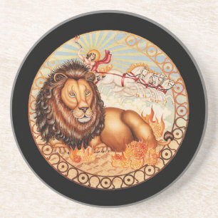 Dessous De Verre En Grès Zodiaque VARIABLE Lion d'OPUS