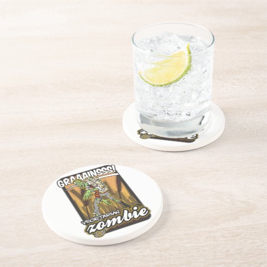 Dessous De Verre En Grès Zombi végétarien (Côté)