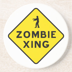 Dessous De Verre En Grès Zombie Crossing Coaster