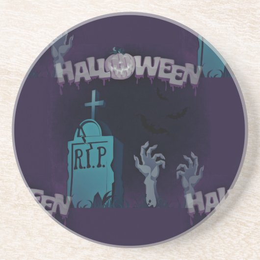 Dessous De Verre En Grès zombie halloween (Devant)