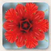 Dessous de verre en liège Fleur Rouge (Devant)