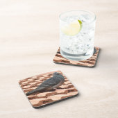 Dessous de verre en liège Pigeon sur le toit (Côté Droit)