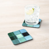 Dessous de verre en mosaïque AquaMarine avec dos d (Côté Droit)