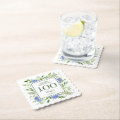 Dessous-de-verre En Papier 100e anniversaire Blue Hydrangeas (En situation)