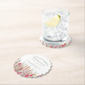 Dessous-de-verre En Papier 25 Anniversaire Août Fleur de naissance personnali (En situation)