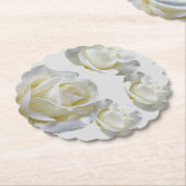 Dessous-de-verre En Papier 25e anniversaire éditable Rose d'argent (Incliné)