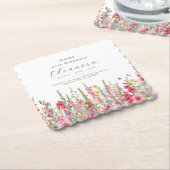 Dessous-de-verre En Papier 30e anniversaire Août Mois de naissance Fleur pers (Incliné)