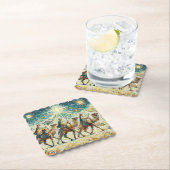 Dessous-de-verre En Papier 3 hommes sages (En situation)