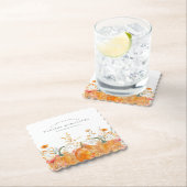 Dessous-de-verre En Papier 40e anniversaire Citrouille Fleur sauvage personna (En situation)