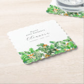 Dessous-de-verre En Papier 45e anniversaire Décembre Fleur de naissance Holly (Incliné)