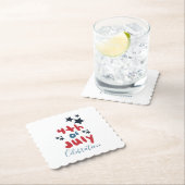 Dessous-de-verre En Papier 4 juillet Étoiles BBQ Party (En situation)