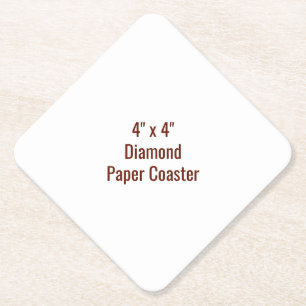 Dessous-de-verre En Papier 4" x 4" Diamant