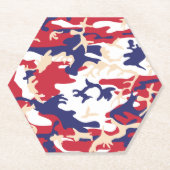 Dessous-de-verre En Papier 4th of July, Independence day, Camouflage Beige (Devant)
