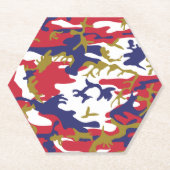 Dessous-de-verre En Papier 4th of July, Independence day, Camouflage Gold (Devant)