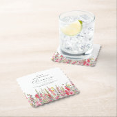 Dessous-de-verre En Papier 50e anniversaire Août Mois de naissance Fleur pers (En situation)