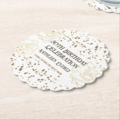 Dessous-de-verre En Papier 50e anniversaire d'or (Incliné)