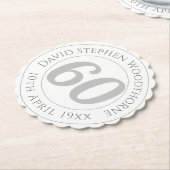 Dessous-de-verre En Papier 60e anniversaire commémoratif (Incliné)