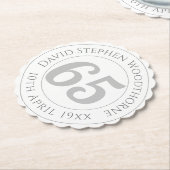 Dessous-de-verre En Papier 65e anniversaire commémoratif (Incliné)