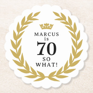 Dessous-de-verre En Papier 70 Alors, quel drôle Laurel Wreath Crown 70e anniv