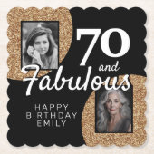 Dessous-de-verre En Papier 70 et Fabulous Gold Parties scintillant 2 Photo 70 (Devant)