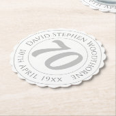 Dessous-de-verre En Papier 70e anniversaire commémoratif (Incliné)