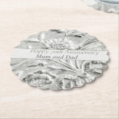 Dessous-de-verre En Papier 70e anniversaire modifiable (Incliné)