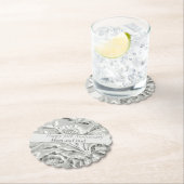 Dessous-de-verre En Papier 70e anniversaire modifiable (En situation)