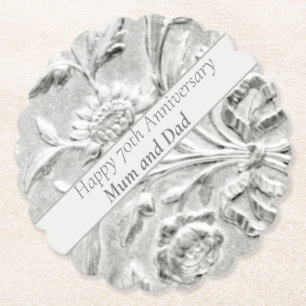 Dessous-de-verre En Papier 70e anniversaire modifiable