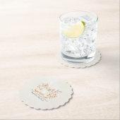 Dessous-de-verre En Papier 75e anniversaire blanc Citrouille automne Leaves p (En situation)