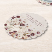 Dessous-de-verre En Papier 80e anniversaire Citrouille Fleur sauvage personna (Incliné)