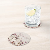 Dessous-de-verre En Papier 80e anniversaire Citrouille Fleur sauvage personna (En situation)