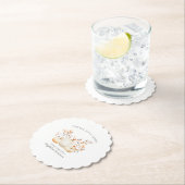 Dessous-de-verre En Papier 95e anniversaire blanc Citrouille automne Leaves p (En situation)