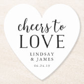 Dessous-de-verre En Papier À l'amour de mariage (Devant)