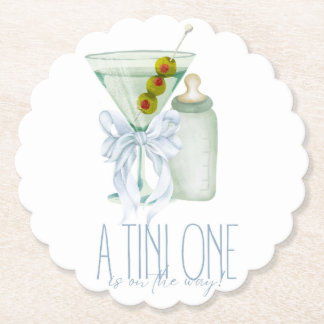 Dessous-de-verre En Papier A tini Baby Boy is on the way PAPER COASTER
