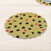 Dessous-de-verre En Papier ABC Lettre XYZ pomme enfant étudiant Retour 2 écol (Incliné)