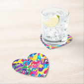 Dessous-de-verre En Papier Abstrait multicolore (En situation)