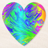 Dessous-de-verre En Papier Abstrait Splashing Rainbow Liquid (Devant)