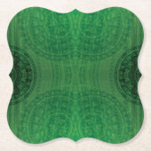Dessous-de-verre En Papier Acceptation | Médaillons de méditation verte (Devant)