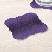 Dessous-de-verre En Papier Acceptation | Médaillons de méditation violette (Incliné)