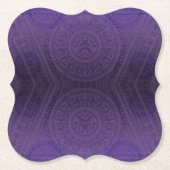 Dessous-de-verre En Papier Acceptation | Médaillons de méditation violette (Devant)
