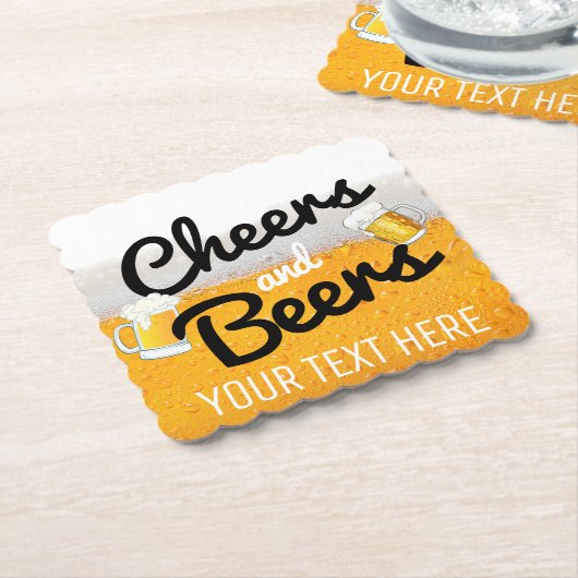 Dessous-de-verre En Papier Acclamations et bière froide glaciale de (Incliné)