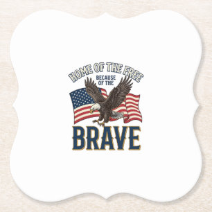Dessous-de-verre En Papier Accueil du design de chemise patriotique de l'aigl