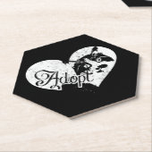 DESSOUS-DE-VERRE EN PAPIER ADOPTER CAT (Incliné)