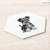 Dessous-de-verre En Papier Adorable HD miniature Schnauzer Portrait de chiot (Incliné)