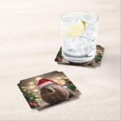 Dessous-de-verre En Papier adorable Noël Wombat, (En situation)